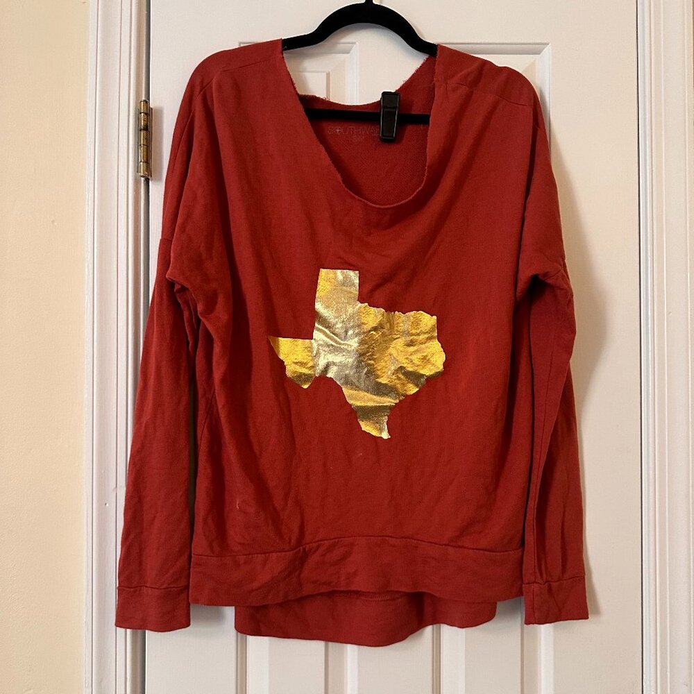 Texas Off-the-Shoulder Sweatshirt